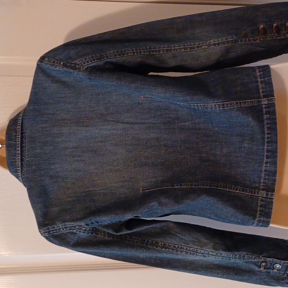 Liz Claiborne Women's Denim Fitted Shirt Jacket Size 0 Petite - Picture 6 of 8